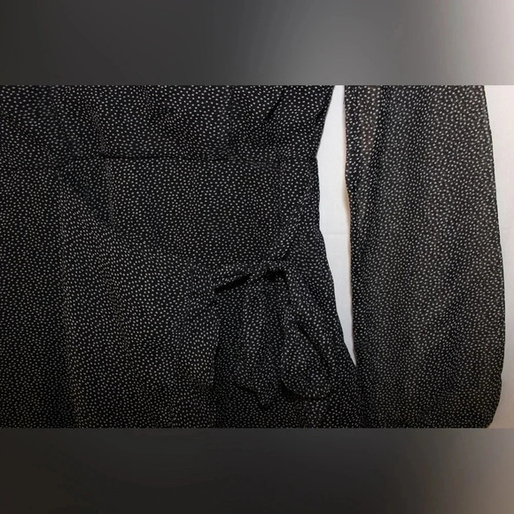 Women’s Abercrombie & Fitch Mini Polka Dot Wrap Summer Sheer Sleeve Dress Small - Picture 7 of 16